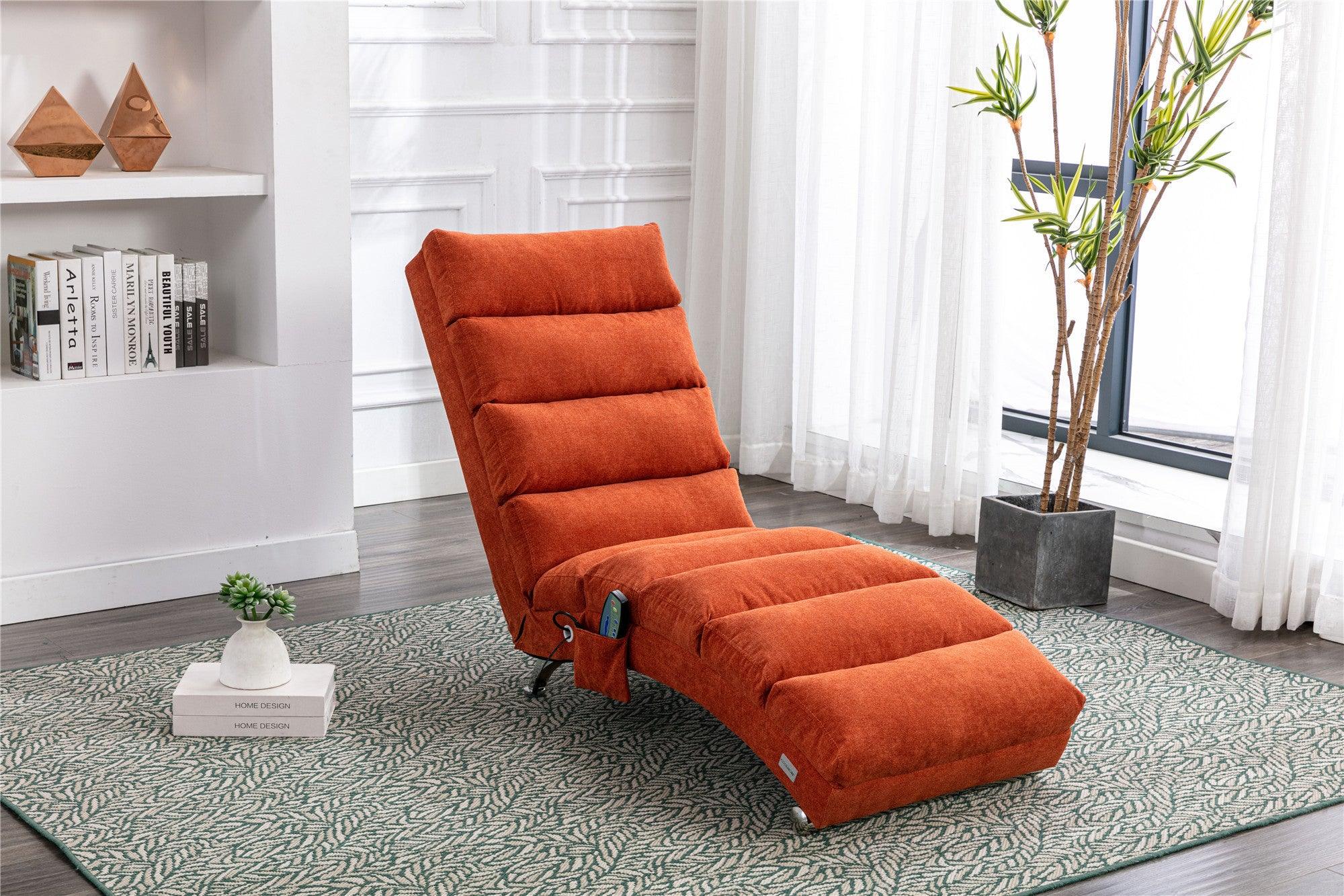 🆓🚛 Linen Chaise Lounge Indoor Chair, Modern Long Lounger for Office Or Living Room