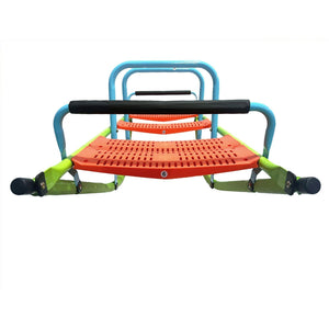 High Quality Kids Seesaw Plastic Seat Playground Equipment Cute Baby Plastic Rocker Outdoor Children Blue And Green Steel Tube For Kids Age 3+