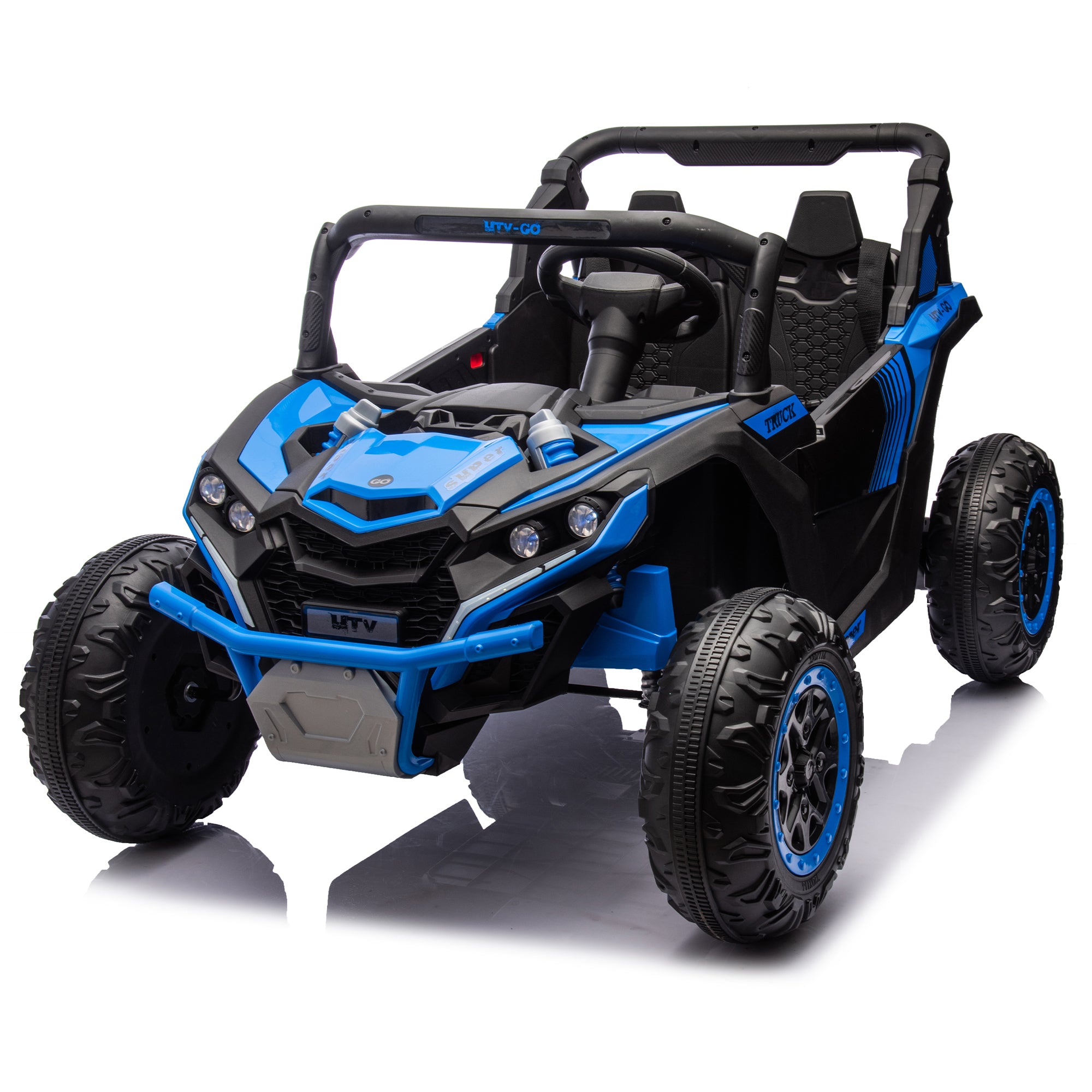 🆓🚛 24V Two-Seater Kids Ride On Utv W/Parents Remote Control, Four-Wheel Suspension, Slow Start, Large Wheel Design, Anti-Collision Bar, Storage Space, Music, Usb, Bluetooth, Volume Control, Led Lights for Kids 3+.