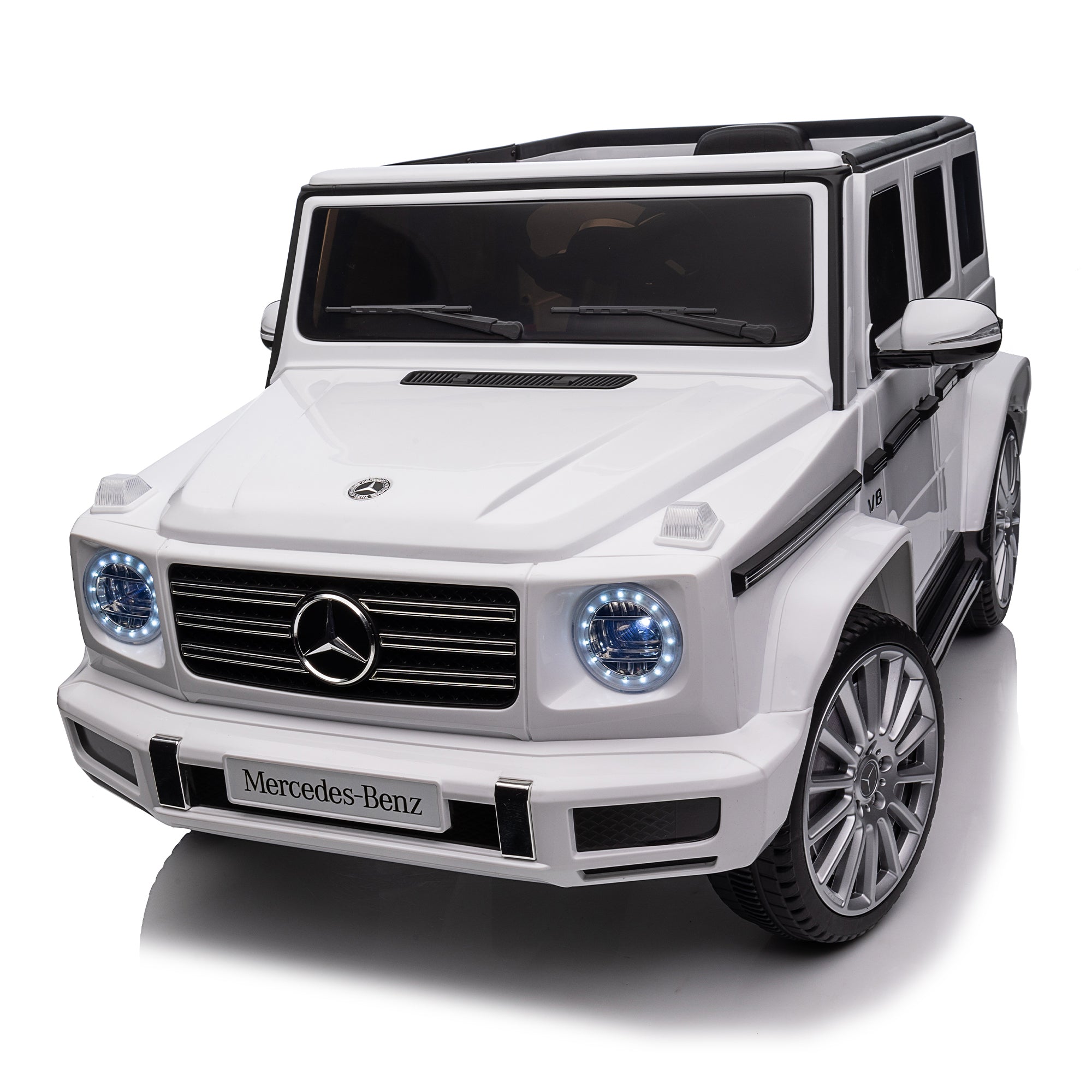 🆓🚛 Licensed Mercedes-Benz G500, 24V Kids Ride On Toy 2.4G W/Parents Remote Control, Electric Car for Kids, Three Speed Adjustable, Power Display, Usb, Mp3, Bluetooth, Led Light, Three-Point Safety Belt