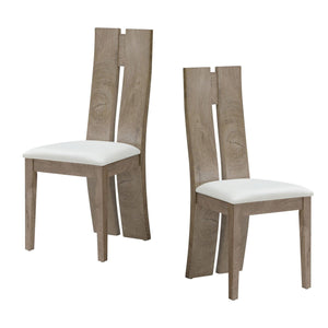 Dining Chair Set of 2 MDF, sponge .PU Leather Upholstered Cushion Seat Wooden Back Side Chairs Wood Armless Dining Chairs with High Back.