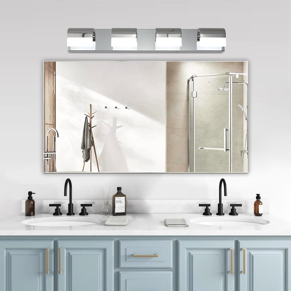 Modern Bathroom Vanity Lighting 4-Light Led Vanity Lights Over Mirror Bath Wall Lighting