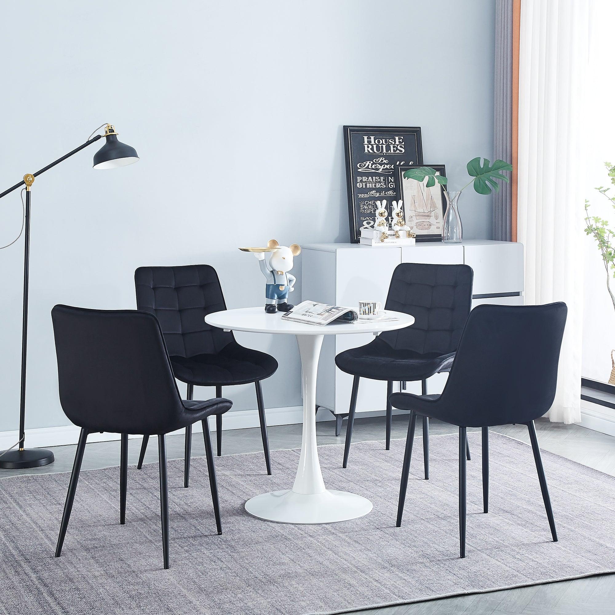 Dining Chair 2PCS（BLACK），Modern style，New technology，Suitable for restaurants, cafes, taverns, offices, living rooms, reception rooms.Simple structure, easy installation.