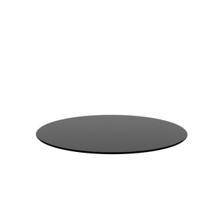 20" Inch Round Tempered Glass Table Top Black Glass 1/4" Inch Thick Round Polished Edge