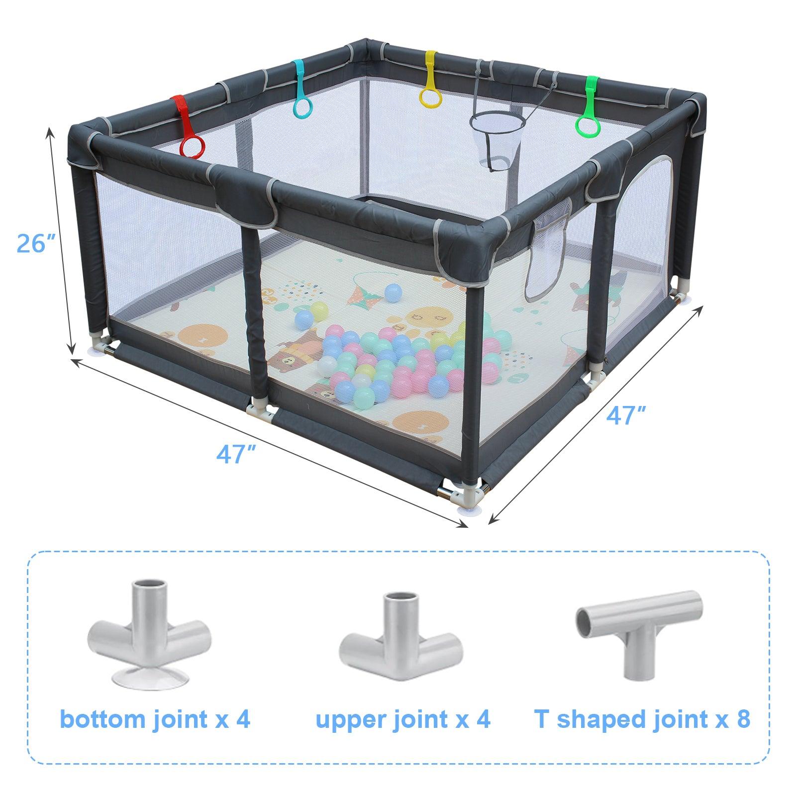 🆓🚛 47" X 47" Baby Playard Cloth Playpen Removable Enclosures for Indoor and Outdoor Use Care for Children and Pets