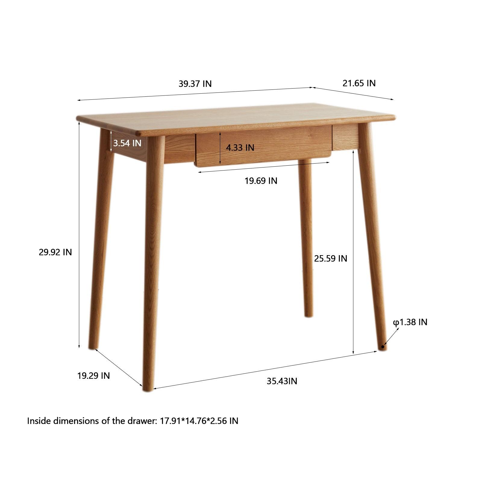 100% solid wood natural wood computer desk study desk oak natural wood PC desk work desk dressing table LamCham