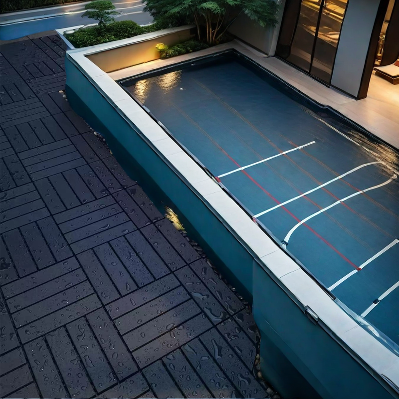 27 Pack Interlocking Plastic Deck Tiles - 12"X12" Square - Waterproof Outdoor - Poolside Balcony Backyard Decking Tiles - Easy Installation - Sturdy Pp Material - Strong Load-Bearing Capacity