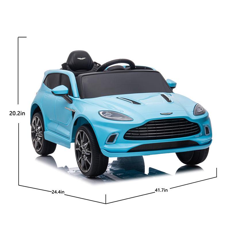 12V Dual-Drive Kids Ride-On Car Remote Control Electric Battery Powered, Music, USB, Blue LamCham