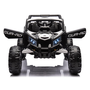 12V Ride On Car With Remote Control, UTV Ride On For Kid, 3-Point Safety Harness, Music Player (USB Port/Volume Knob/Battery Indicator), LED Lights, High-Low Speed Switch - Off-Road Adventure For Kids LamCham