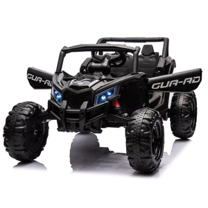 12V Ride On Car With Remote Control, UTV Ride On For Kid, 3-Point Safety Harness, Music Player (USB Port/Volume Knob/Battery Indicator), LED Lights, High-Low Speed Switch - Off-Road Adventure For Kids LamCham