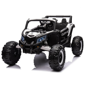 12V Ride On Car With Remote Control, UTV Ride On For Kid, 3-Point Safety Harness, Music Player (USB Port/Volume Knob/Battery Indicator), LED Lights, High-Low Speed Switch - Off-Road Adventure For Kids LamCham