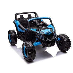 12V Ride On Car With Remote Control, UTV Ride On For Kid, 3-Point Safety Harness, Music Player (USB Port/Volume Knob/Battery Indicator), LED Lights, High-Low Speed Switch - Off-Road Adventure For Kids LamCham