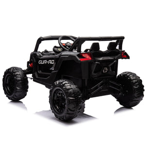 12V Ride On Car With Remote Control, UTV Ride On For Kid, 3-Point Safety Harness, Music Player (USB Port/Volume Knob/Battery Indicator), LED Lights, High-Low Speed Switch - Off-Road Adventure For Kids LamCham