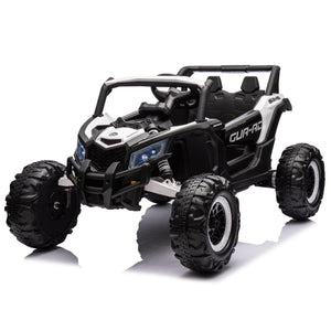 12V Ride On Car With Remote Control, UTV Ride On For Kid, 3-Point Safety Harness, Music Player (USB Port/Volume Knob/Battery Indicator), LED Lights, High-Low Speed Switch - Off-Road Adventure For Kids LamCham