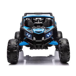 12V Ride On Car With Remote Control, UTV Ride On For Kid, 3-Point Safety Harness, Music Player (USB Port/Volume Knob/Battery Indicator), LED Lights, High-Low Speed Switch - Off-Road Adventure For Kids LamCham