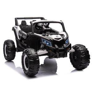 12V Ride On Car With Remote Control, UTV Ride On For Kid, 3-Point Safety Harness, Music Player (USB Port/Volume Knob/Battery Indicator), LED Lights, High-Low Speed Switch - Off-Road Adventure For Kids LamCham