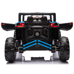 12V Ride On Car With Remote Control, UTV Ride On For Kid, 3-Point Safety Harness, Music Player (USB Port/Volume Knob/Battery Indicator), LED Lights, High-Low Speed Switch - Off-Road Adventure For Kids LamCham