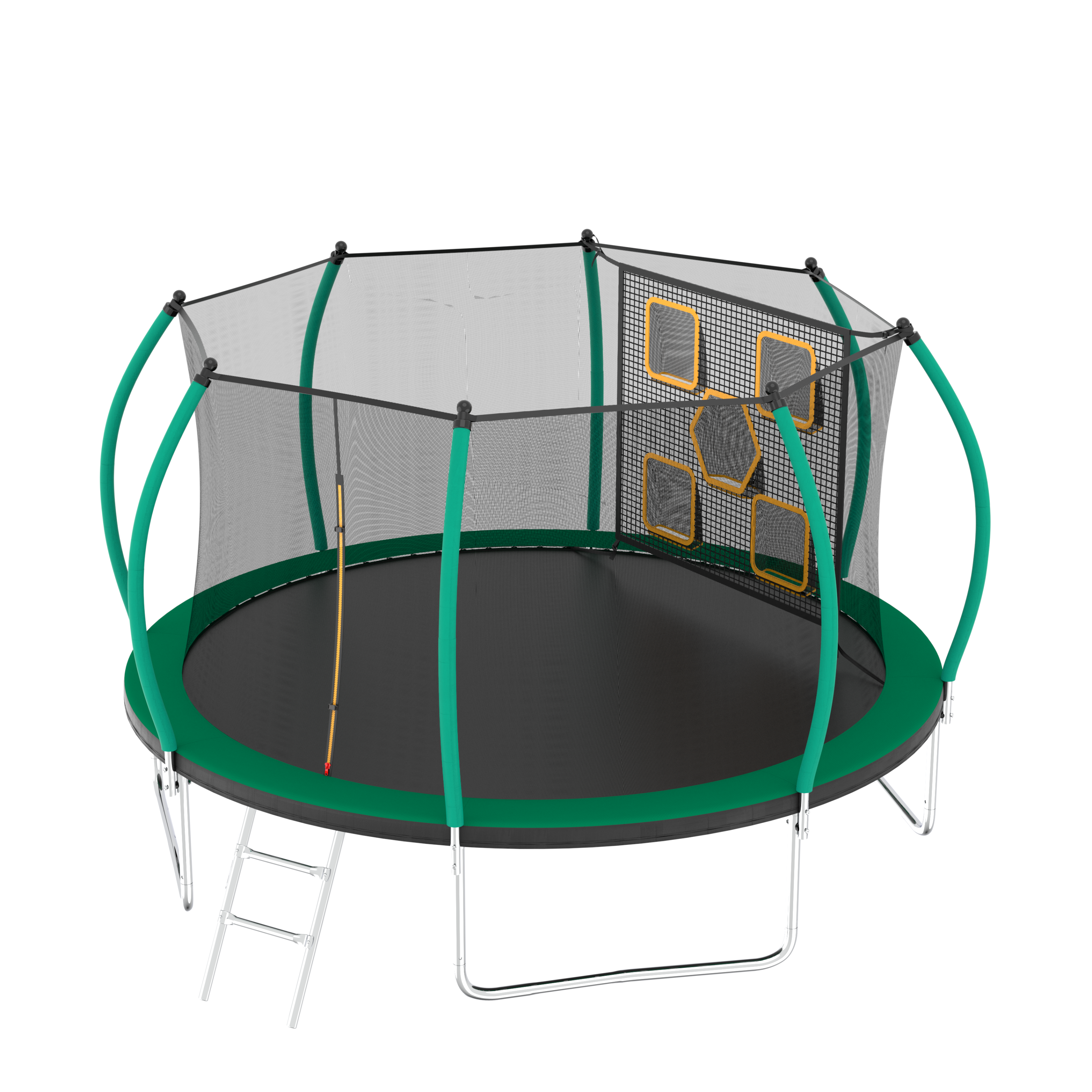 12Ft Trampoline, Outdoor Trampolines for Kids and Adults, Recreational Trampoline With Enclosure Net & Ladder, Round Trampoline Astm Approved