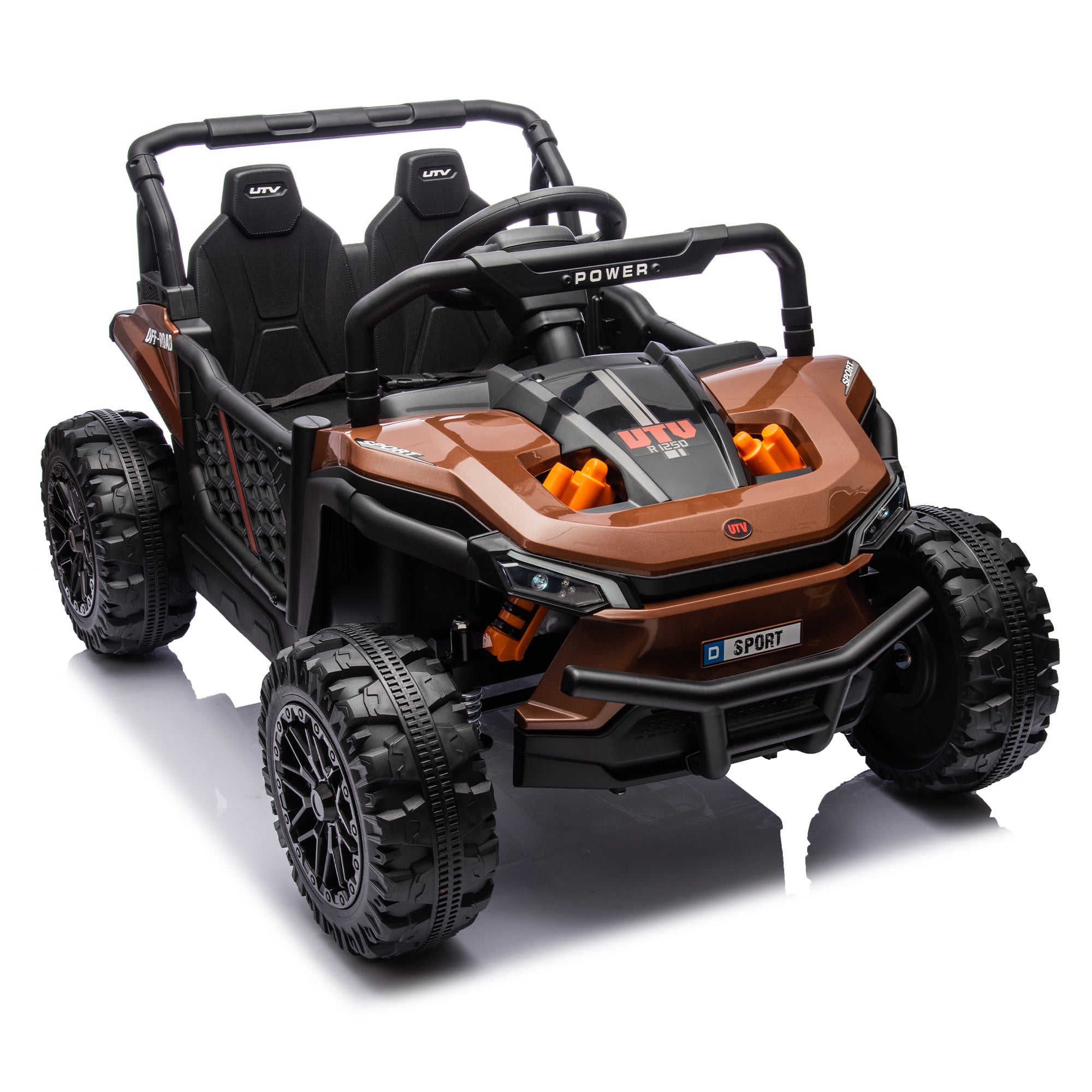 🆓🚛 24V Kids Ride On Utv, Electric Toy for Kids W/Parents Remote Control, Four Wheel Suspension, Low Start, Adjustable Speed, Multimedia Player, Early Education, Bluetooth, Rear Storage Space for Kids Aged 3+.