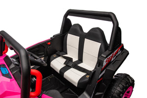 12v7a*1 30w*4 Four-wheel drive leather seat one button start, Forward and backward, high and low speed,  music, front light, power display,  two doors can open, 2.4G R/C, seat belt four wheel absorber LamCham