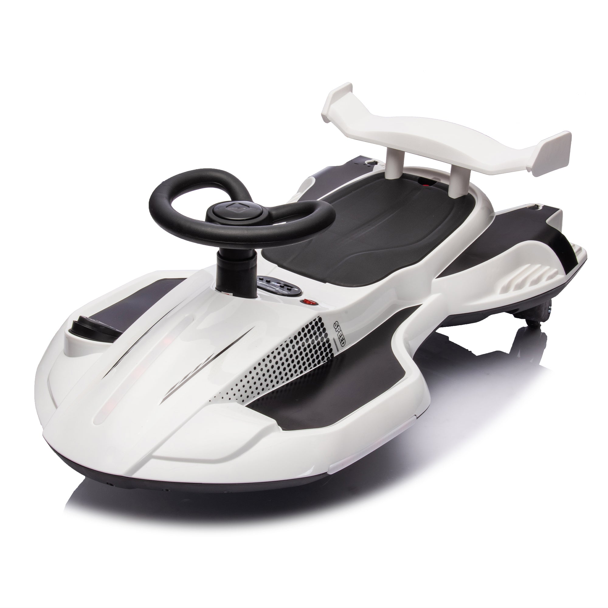 12V Kids Ride On Electric Toy, 360 Degree Drift In Place, Spray Function, Front&Side Lights Design, Usb/Mp3, Bluetooth, Music, 3.73-4.35 Mph, Easy Installation, Ultimate Cool Operation for Kids Aged 3+.