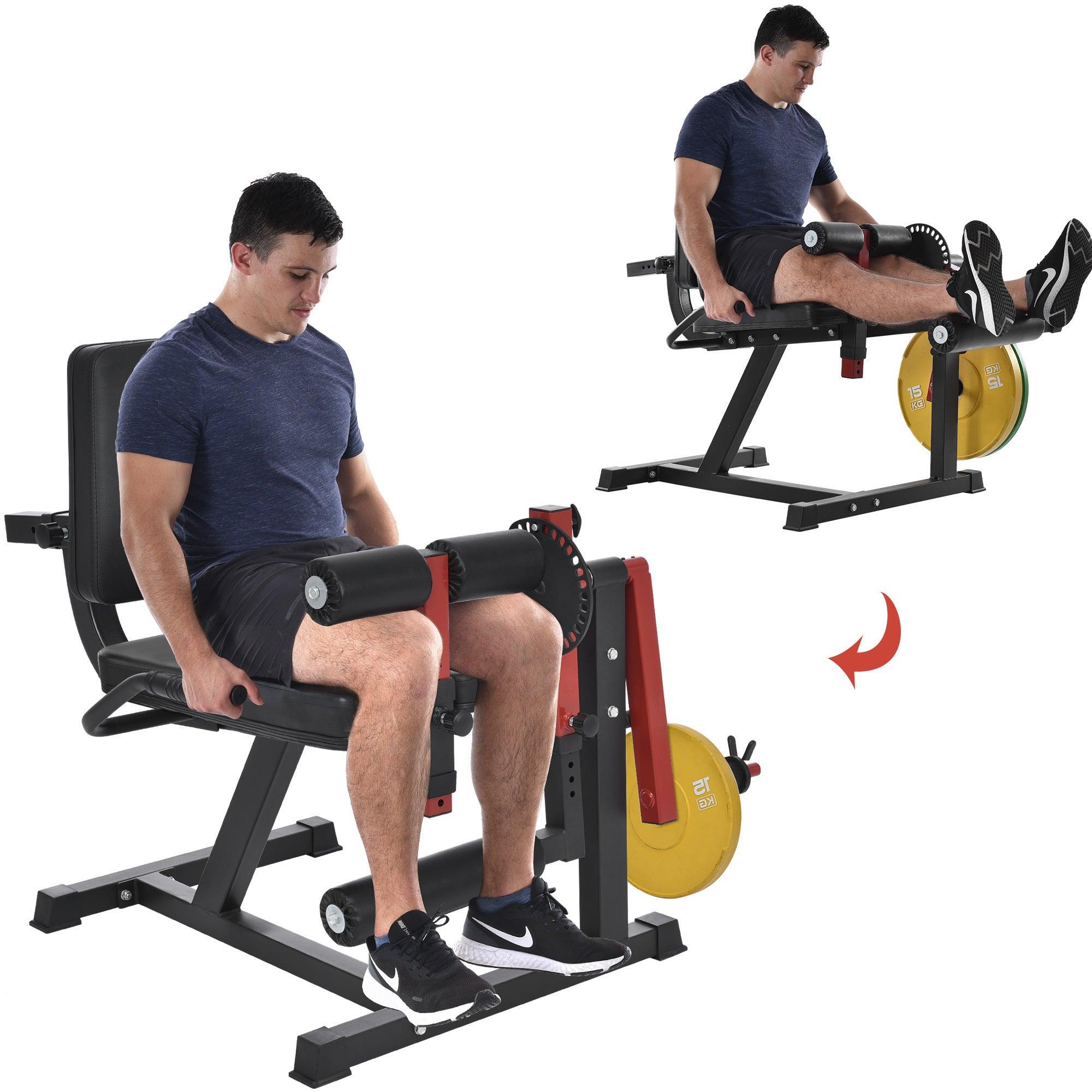 🆓🚛 Leg Extension & Curl Machine - Leg Exercise Machine With Adjustable Seat Backrest & Rotary Leg Extenstion, Adjustable Leg Curl for Home Gym Hamstring Workout & Quadriceps Exercises