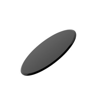 CALMY 36" Inch Round Tempered Glass Table Top black Glass 1/2" Inch Thick Beveled Polished Edge