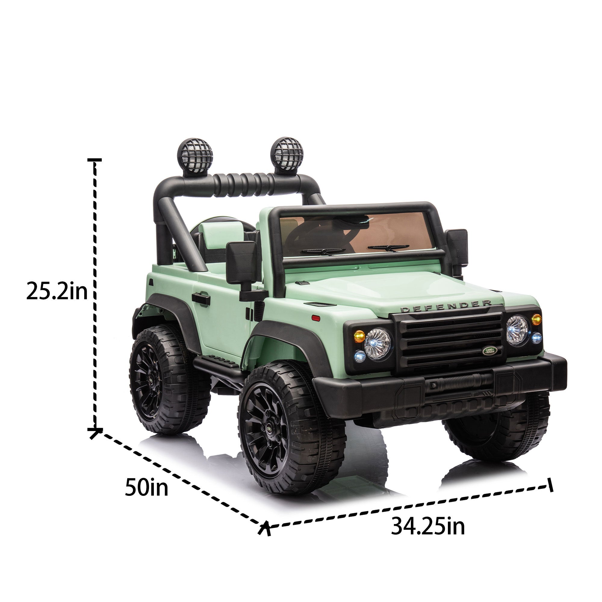 Licensed 2015 Land Rover Defender 90, 24V Kids Ride On Xxl Car W/Parents Control, 2Wd, Four-Wheel Suspension, Bluetooth, Mp3, Music, Power Display, Led Lights, Speeds 1.86-3.11Mph for Kids 3-7.