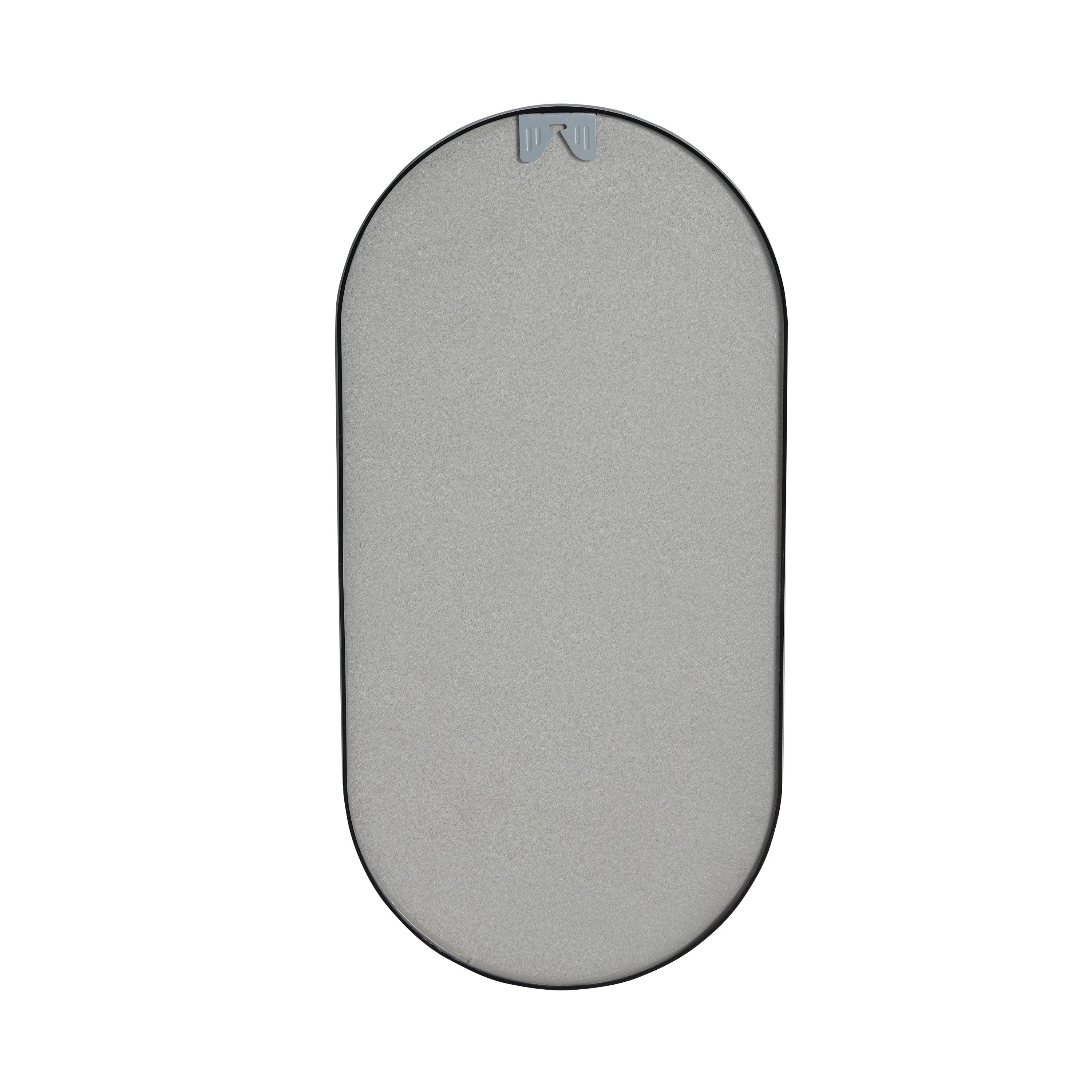 18 x 35 Inch Bathroom Mirror Black Aluminum Frame LamCham