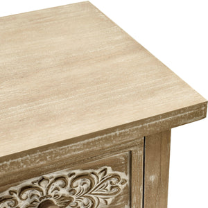 Hand-Carved Accent Drawer With 5 Drawers - Traditional Craftsmanship And Functionality Combined