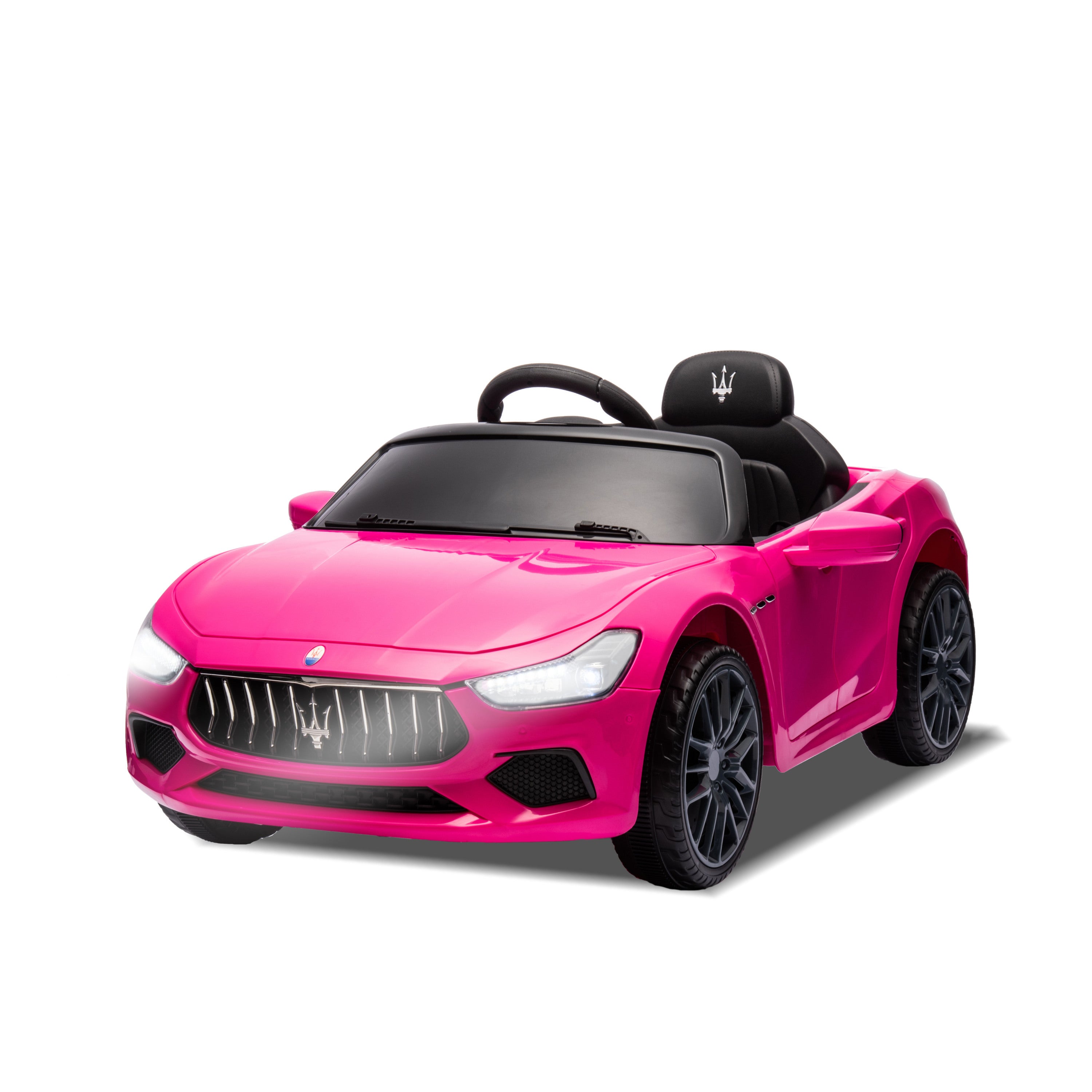 🆓🚛 Licensed Maserati 12V, Rechargeable Battery Powered Electric Car With 2 Motors, Parental Remote Control & Manual Modes, Led Lights, Mp3, Horn, Music, 4-Wheel, Pink