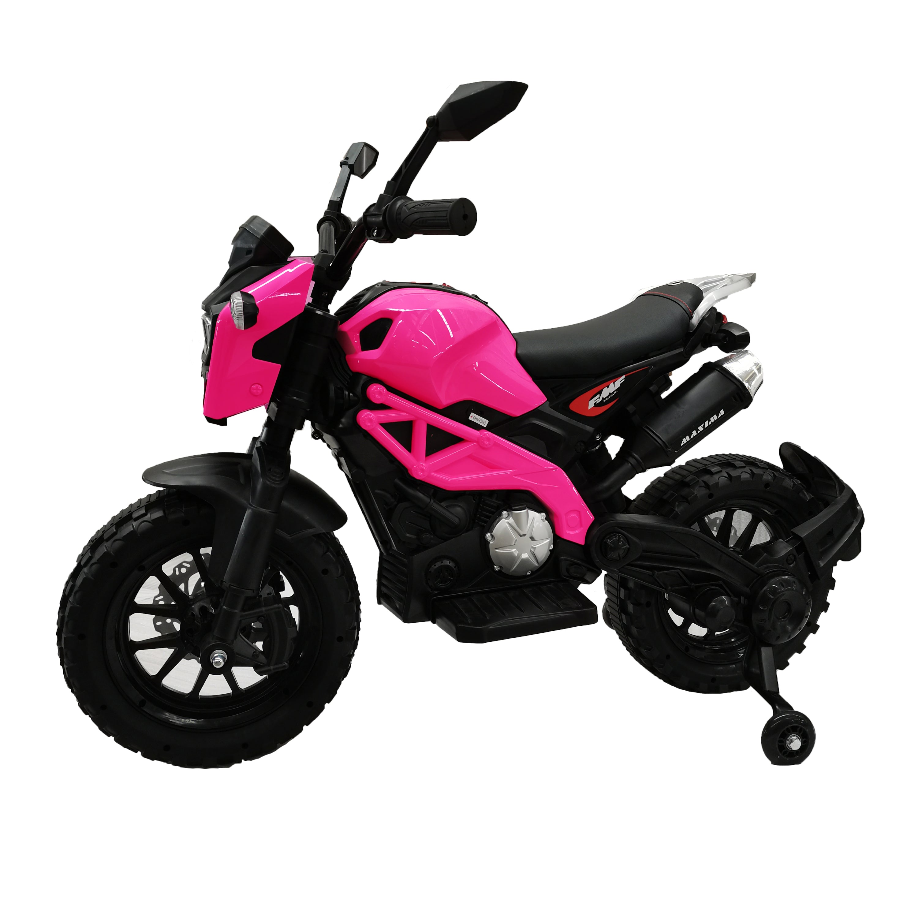 🆓🚛 Electric Motorcycle for Kids, Kids Ride On Motorcycle, Tamco 12V Electric Dirt Bike With Training Wheels, Hand Racing Foot Brake, Pu Seat, Ride On Motorcycle for 3~6 Years Boys Girls Gift