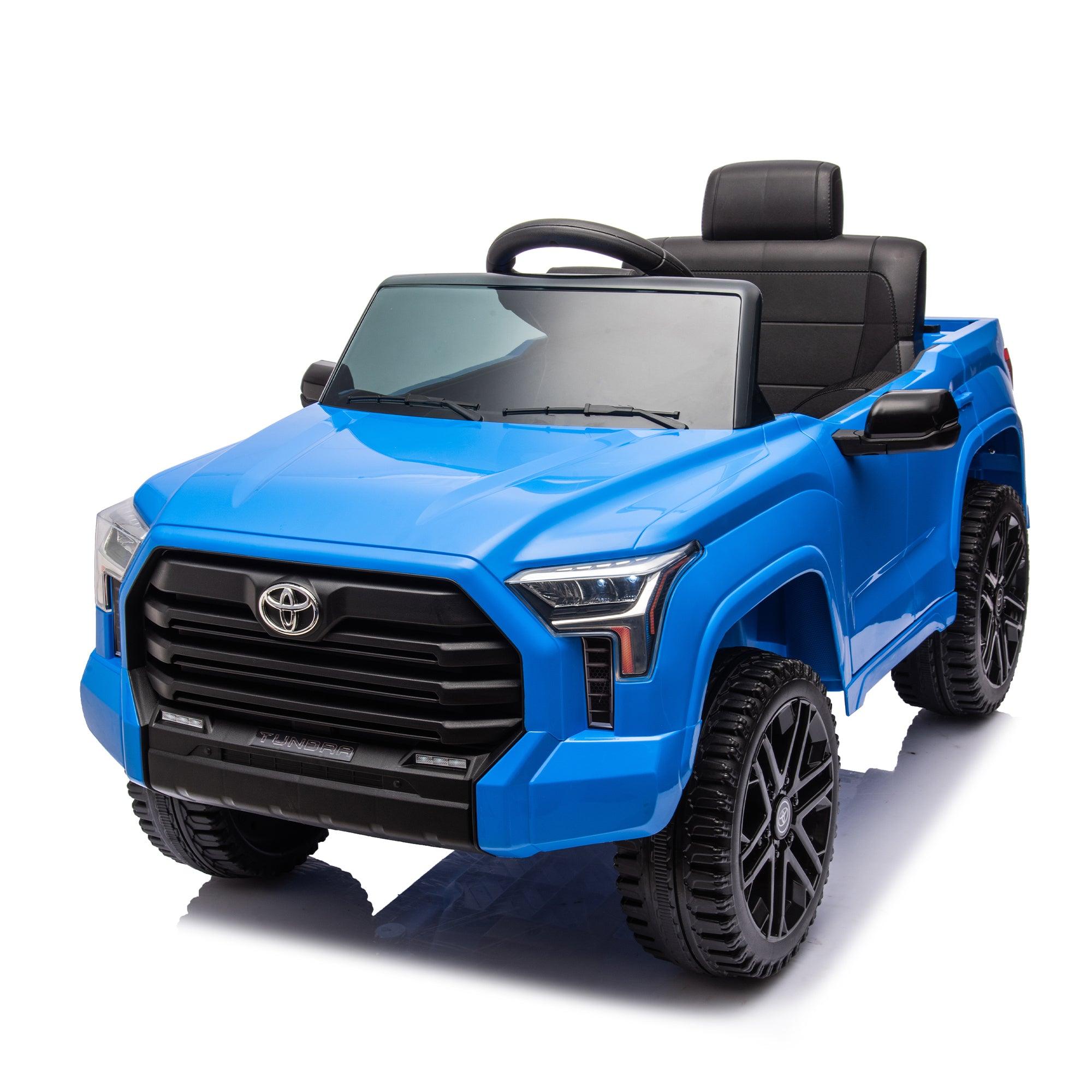 🆓🚛 Officially Licensed Toyota Tundra Pickup, Electric Pickup Car Ride On for Kid, 12V Electric Ride On Toy, 2.4G W/Parents Remote Control, Electric Car for Kids, Three Speed Adjustable, Power Display