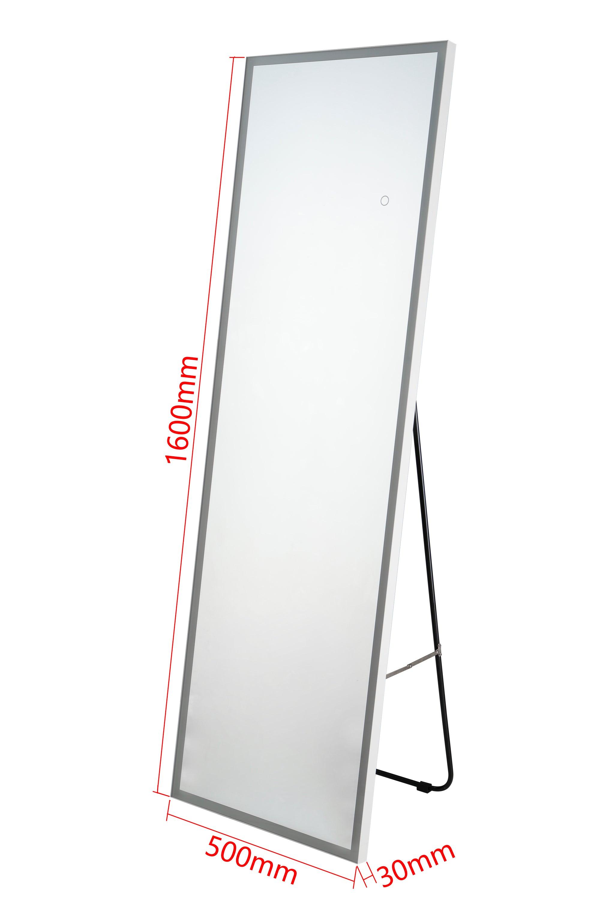 62" x 20" Full Length Free Standing Mirror, LED Lights, Dimming & 3 Color