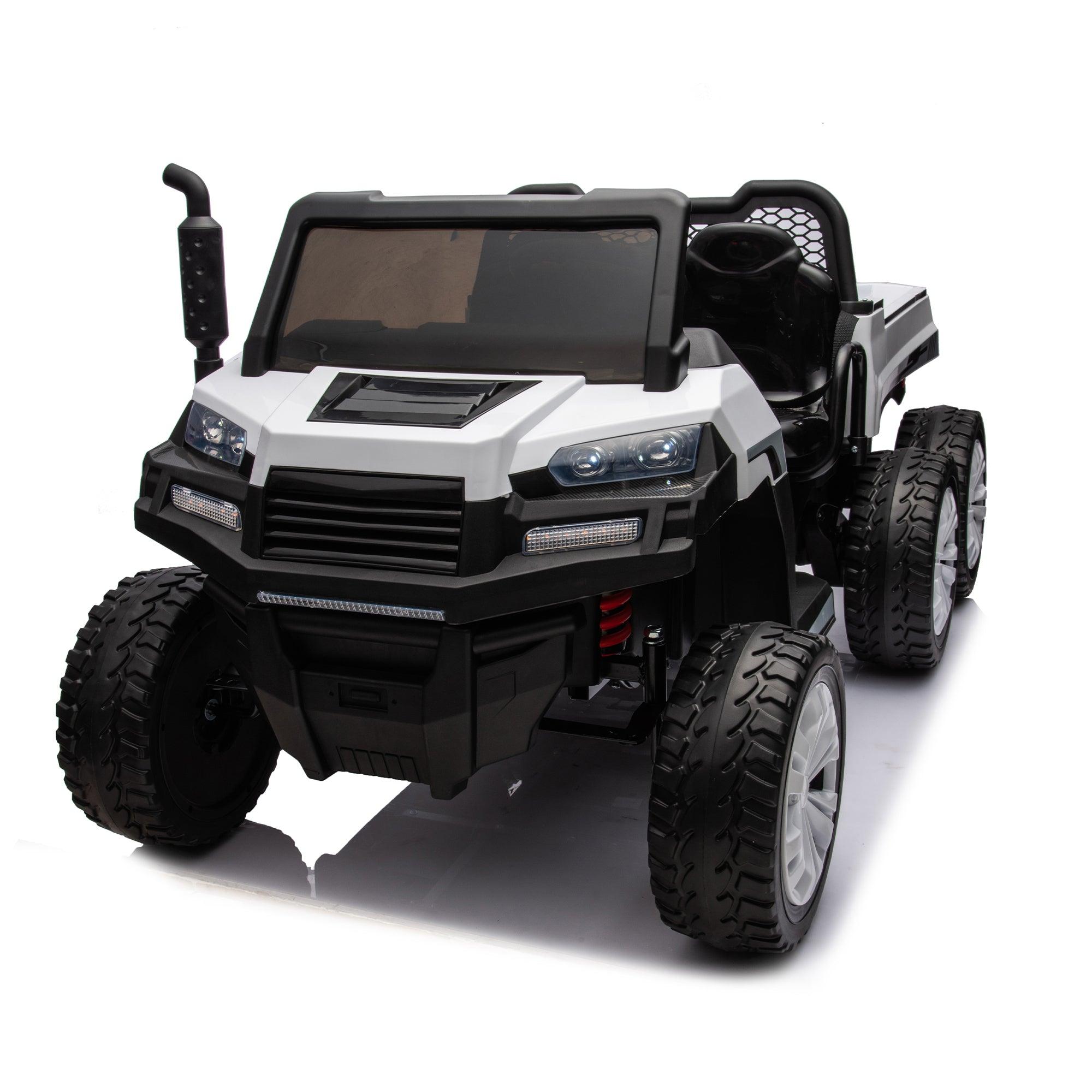 24V 2-Seater UTV-XXL Ride On Truck with Dump Bed for kid, Ride On 4WD UTV with 6 Wheels, Foam Tires, Suitable for Off-Roading, Remote control, Three-Point Safety Harness LamCham