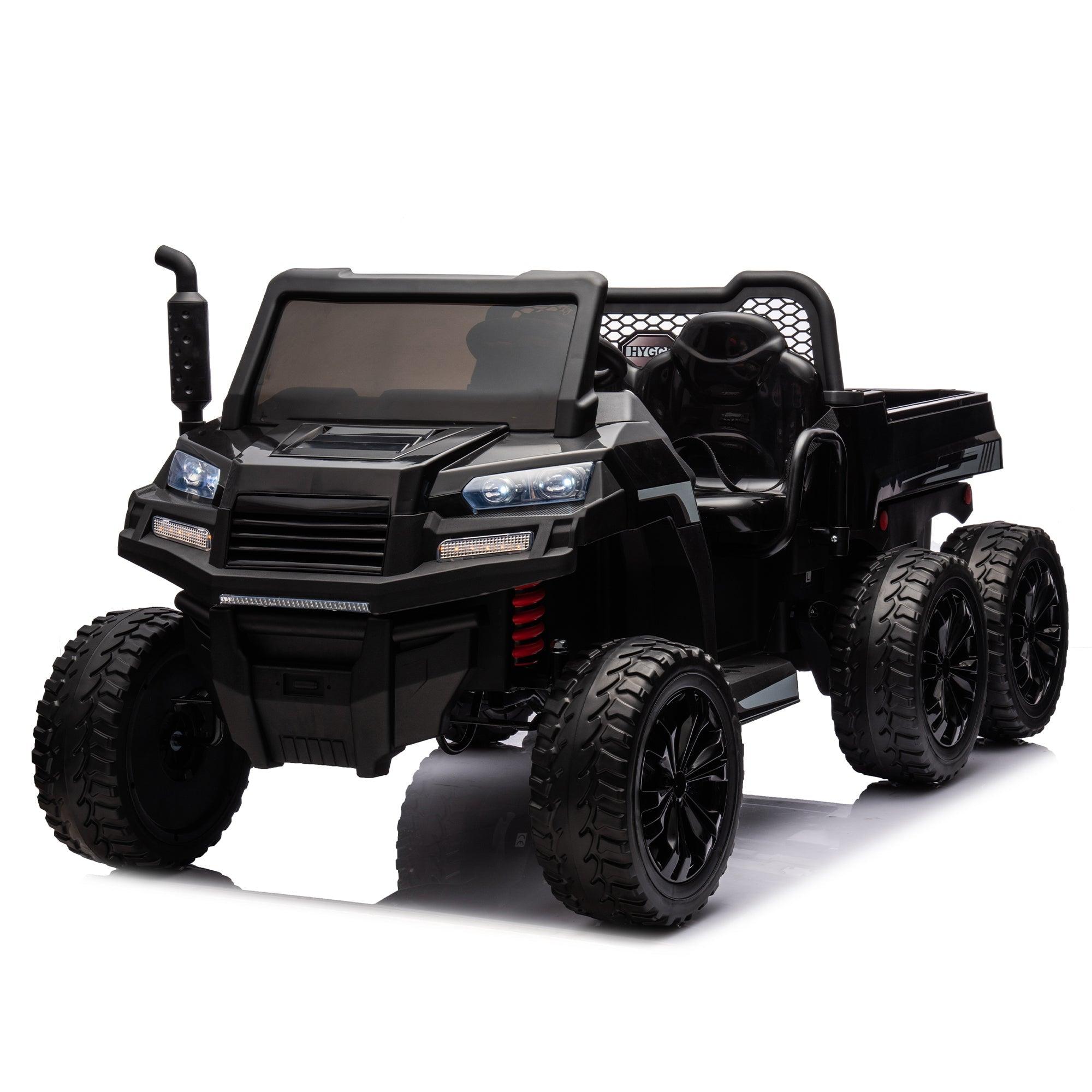 24V 2-Seater UTV-XXL Ride On Truck with Dump Bed for kid, Ride On 4WD UTV with 6 Wheels, Foam Tires, Suitable for Off-Roading, Remote control, Three-Point Safety Harness LamCham