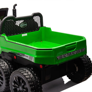 24V 2-Seater UTV-XXL Ride On Truck with Dump Bed for kid, Ride On 4WD UTV with 6 Wheels, Foam Tires, Suitable for Off-Roading, Remote control, Three-Point Safety Harness LamCham