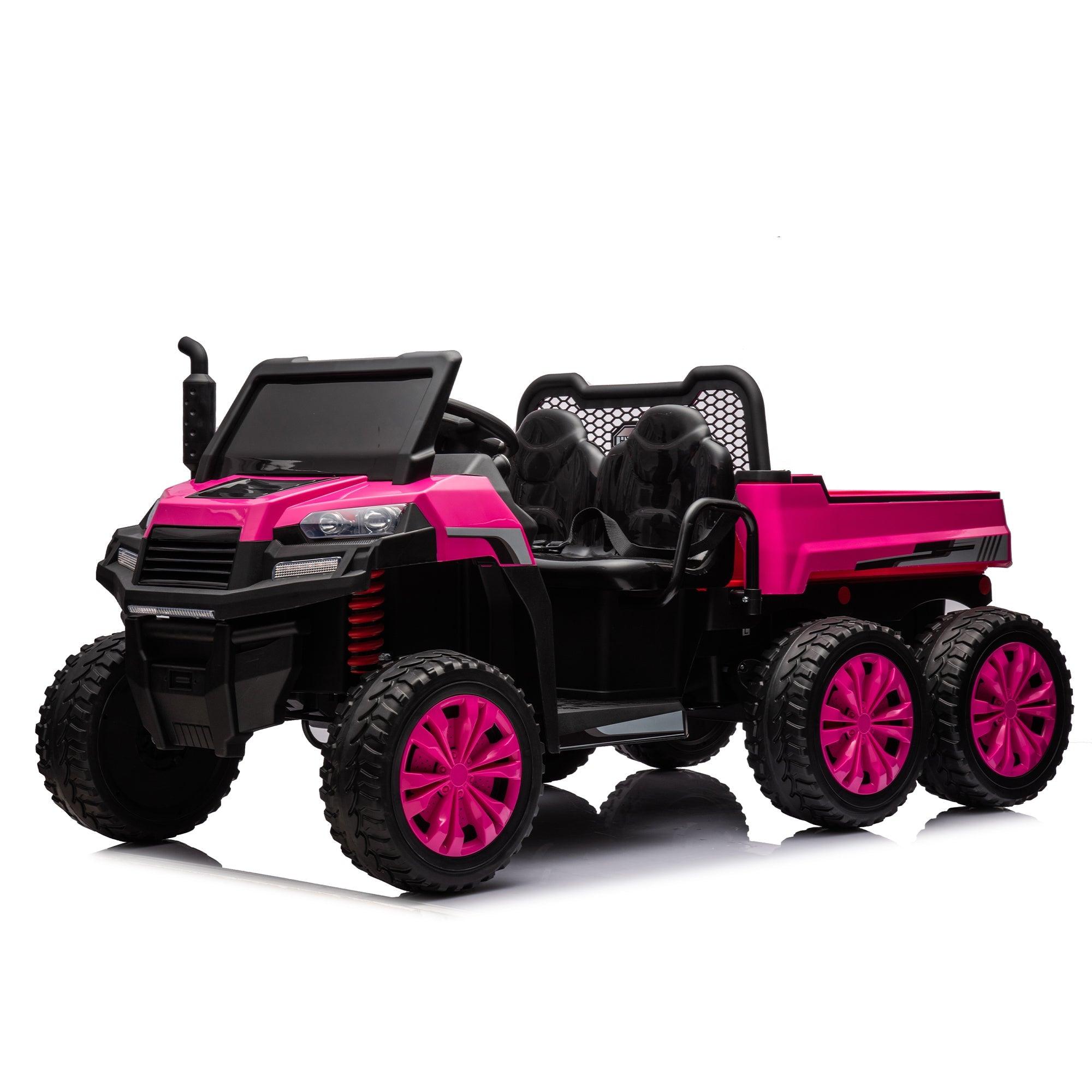 24V Kids 2-Seater UTV-XXL Ride On Truck With Dump Bed, 6 Wheels, Foam Tires, Suitable For Off-Roading, Remote Control LamCham