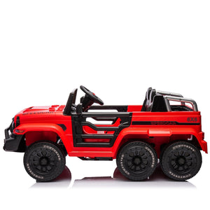 24V Ride On Car for Kids Battery Powered Ride On 4WD Toys with Remote Control, Parents Can Assist in Driving, Music and Lights, Five-Point Safety Belt, Rocking chair mode for back-and-forth swinging LamCham