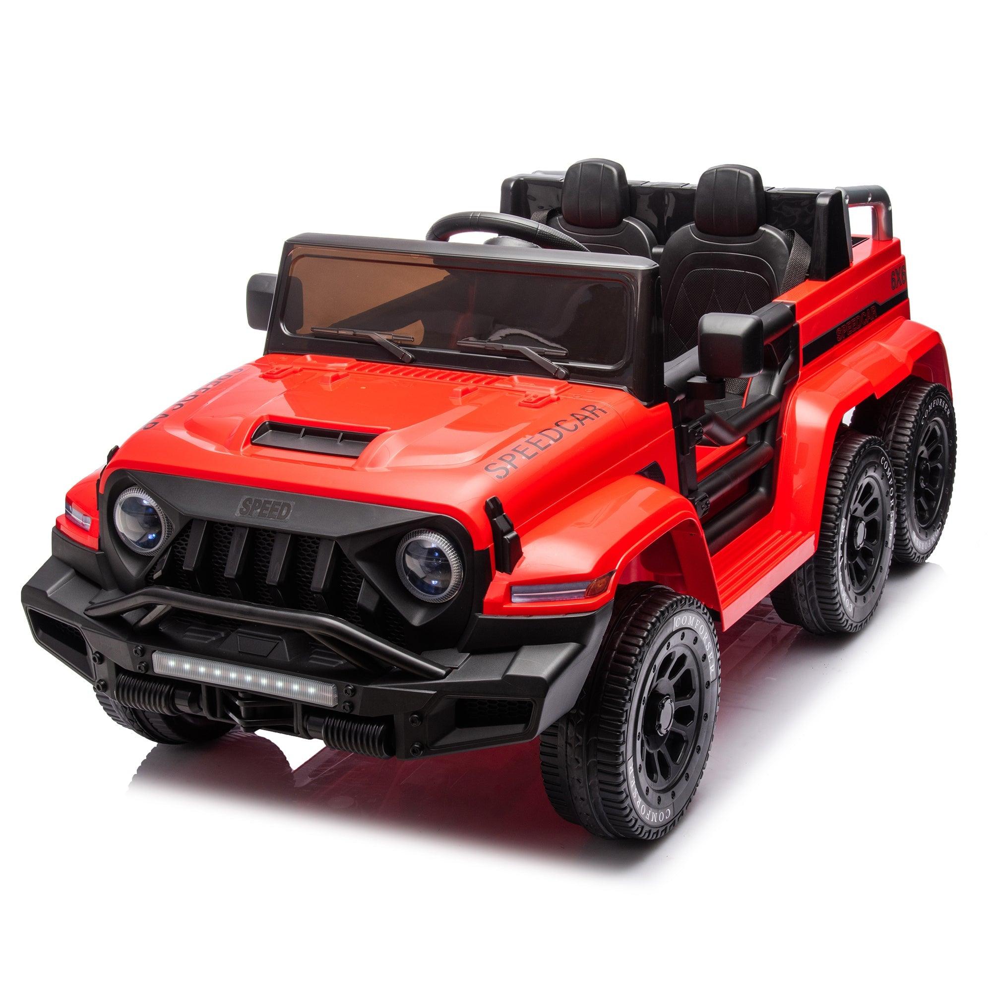 24V Ride On Car for Kids Battery Powered Ride On 4WD Toys with Remote Control, Parents Can Assist in Driving, Music and Lights, Five-Point Safety Belt, Rocking chair mode for back-and-forth swinging LamCham