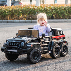 24V Ride On Car for Kids Battery Powered Ride On 4WD Toys with Remote Control, Parents Can Assist in Driving, Music and Lights, Five-Point Safety Belt, Rocking chair mode for back-and-forth swinging LamCham