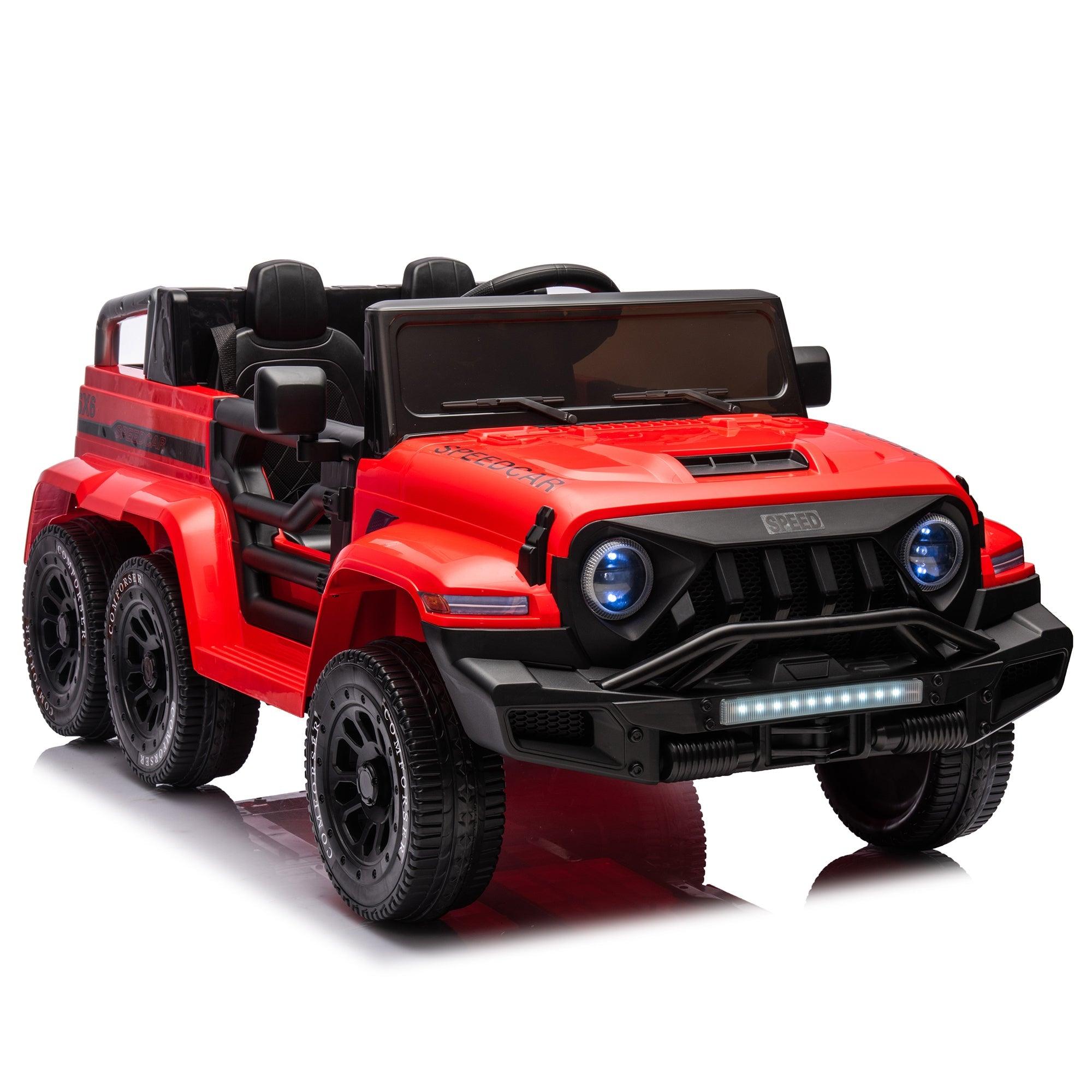 24V Ride On Car for Kids Battery Powered Ride On 4WD Toys with Remote Control, Parents Can Assist in Driving, Music and Lights, Five-Point Safety Belt, Rocking chair mode for back-and-forth swinging LamCham