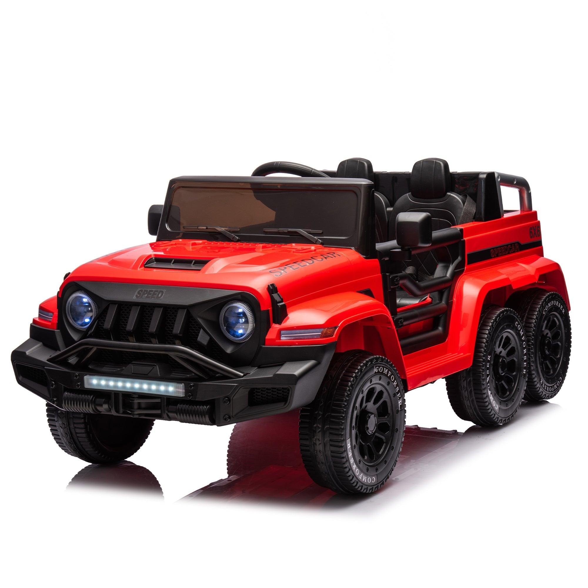 24V Ride On Car for Kids Battery Powered Ride On 4WD Toys with Remote Control, Parents Can Assist in Driving, Music and Lights, Five-Point Safety Belt, Rocking chair mode for back-and-forth swinging LamCham