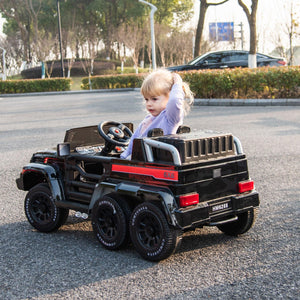 24V Ride On Car for Kids Battery Powered Ride On 4WD Toys with Remote Control, Parents Can Assist in Driving, Music and Lights, Five-Point Safety Belt, Rocking chair mode for back-and-forth swinging LamCham