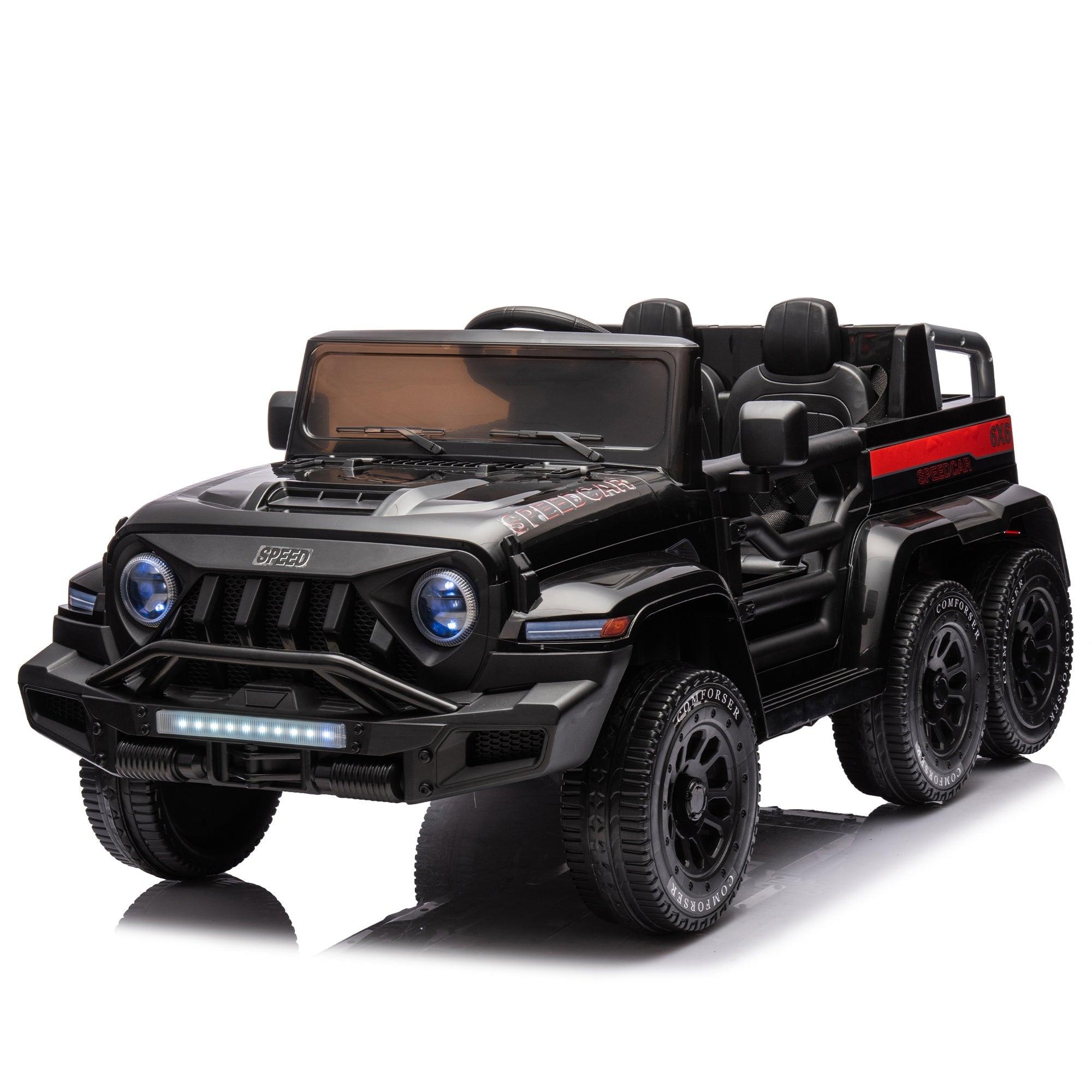 24V Ride On Car for Kids Battery Powered Ride On 4WD Toys with Remote Control, Parents Can Assist in Driving, Music and Lights, Five-Point Safety Belt, Rocking chair mode for back-and-forth swinging LamCham