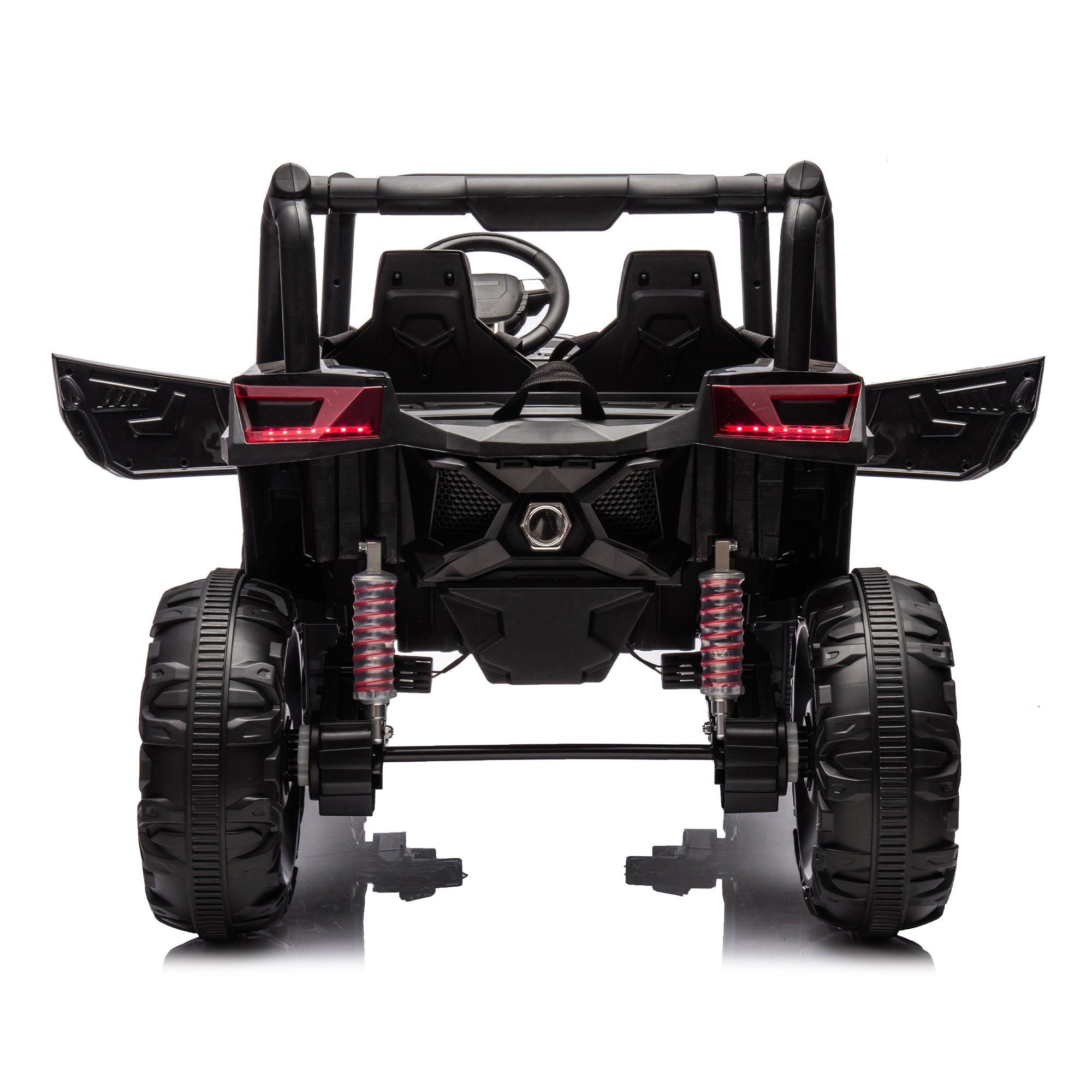 24V Ride On XXL UTV Car For Kid, 2Seater With Two Safety Belts, Side By Side 4X4 Ride On Off-Road Truck With Parent Remote Control, Battery Powered Electric Car W/High Low Speed, Two Safety Belts. LamCham