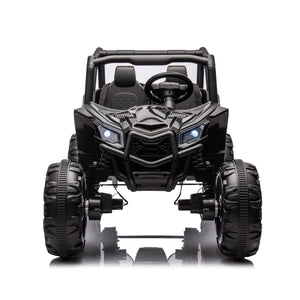 24V Ride On XXL UTV Car For Kid, 2Seater With Two Safety Belts, Side By Side 4X4 Ride On Off-Road Truck With Parent Remote Control, Battery Powered Electric Car W/High Low Speed, Two Safety Belts. LamCham