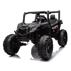 24V Ride On XXL UTV Car For Kid, 2Seater With Two Safety Belts, Side By Side 4X4 Ride On Off-Road Truck With Parent Remote Control, Battery Powered Electric Car W/High Low Speed, Two Safety Belts. LamCham