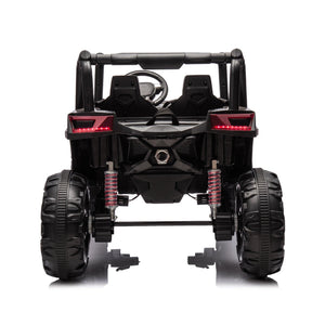 24V Ride On XXL UTV Car For Kid, 2Seater With Two Safety Belts, Side By Side 4X4 Ride On Off-Road Truck With Parent Remote Control, Battery Powered Electric Car W/High Low Speed, Two Safety Belts. LamCham