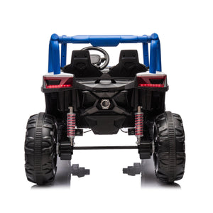 24V Ride On XXL UTV Car For Kid, 2Seater With Two Safety Belts, Side By Side 4X4 Ride On Off-Road Truck With Parent Remote Control, Battery Powered Electric Car W/High Low Speed, Two Safety Belts. LamCham